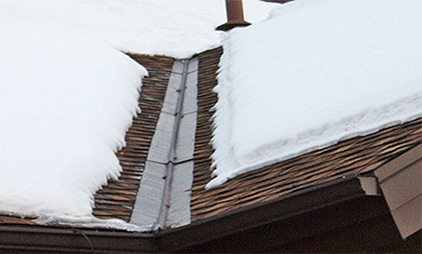 A roof heating system in action.